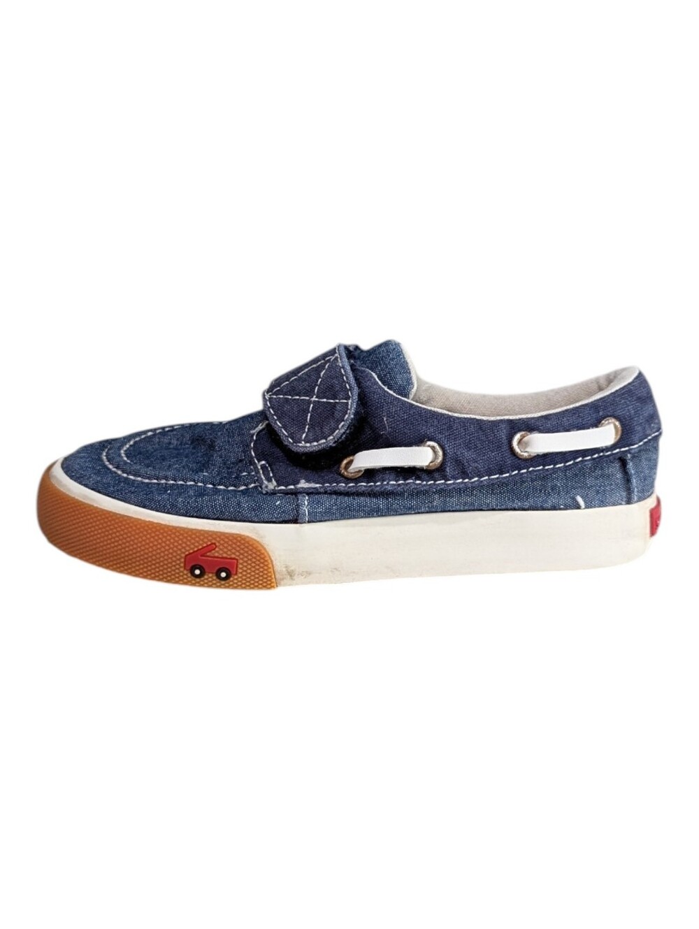 See Kai Run Kids Elias Loafer Boat Shoe Preppy Blue Denim Chambray Boys Size 10